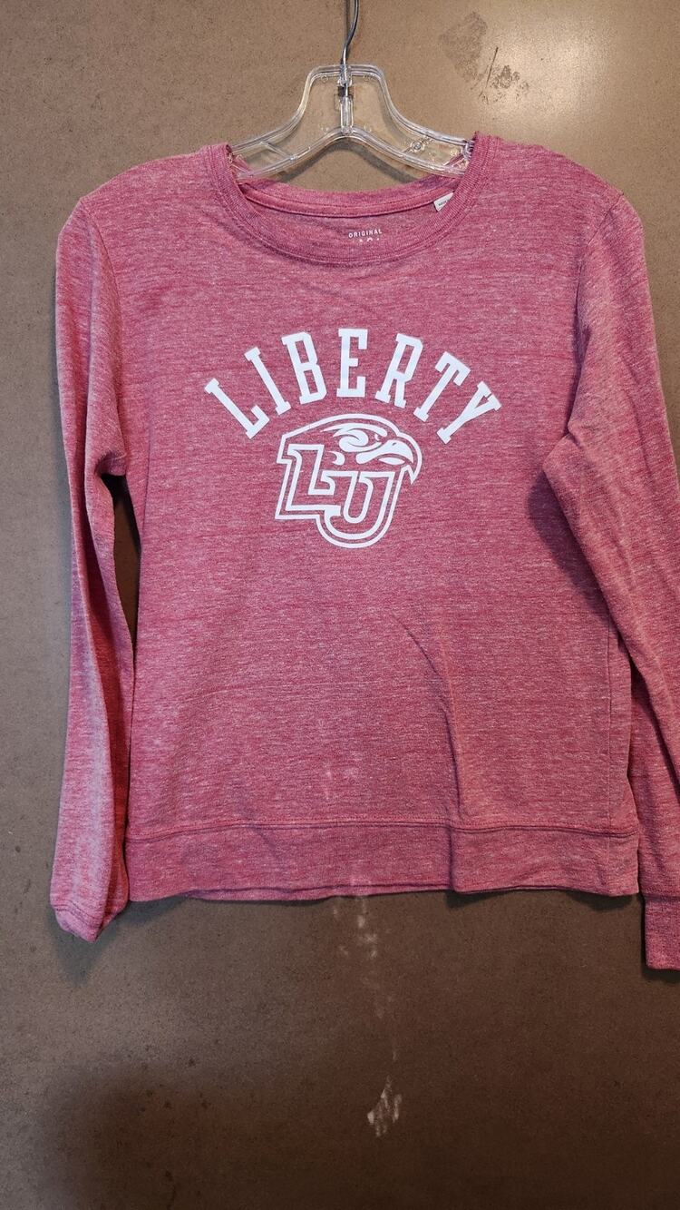 League Collegiate Outfitters Liberty University Sweatshirt Womens S Red #669